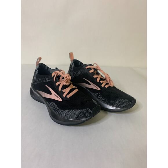 Brooks Levitate 4 Women's Size 5 B Medium) Running Shoes Black/Grey/Coral Cloud - Picture 1 of 3